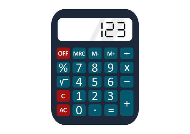 Ícone de calculadora de dígitos isolado na ilustração do vetor de fundo branco - Vetor, Imagem
