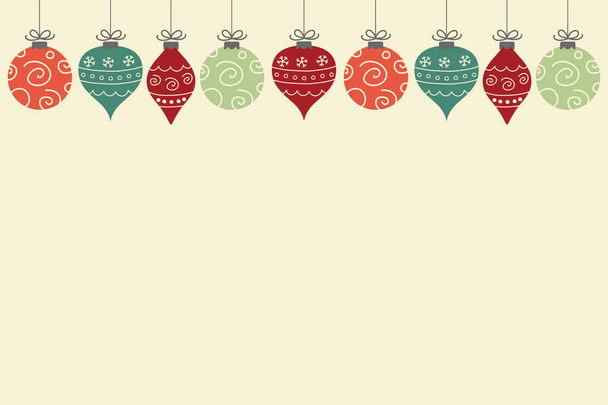 Colourful hand drawn ornaments. Christmas background. Vector illustration - Vector, imagen