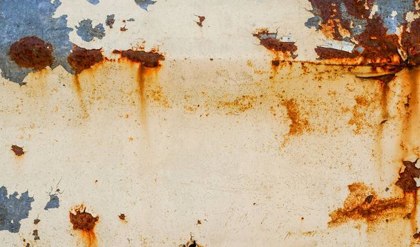 Corrosive Rust on old iron,White steel with rust.Rust of metals.Corrosive Rust on old iron white.Use as illustration for presentation. - Photo, Image