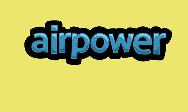 AIRPOWER writing vector design on a yellow background very simple and very cool - Vector, Image
