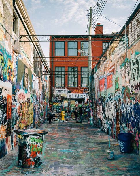 Street art at Graffiti Alley, Baltimore, Maryland - Fotó, kép