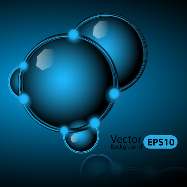 Blue Shiny Speech Bubbles - Vector, imagen