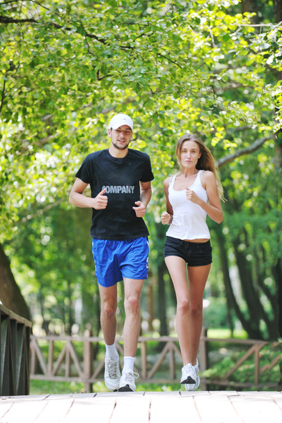 Couple jogging outdoor - Foto, Imagen