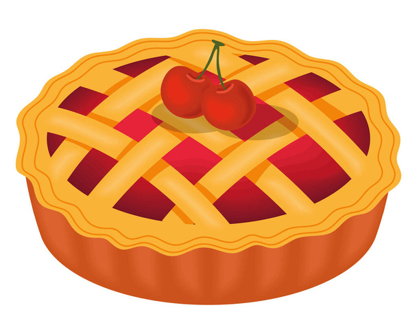 thanksgiving sweet pie traditional food - Vector, Image