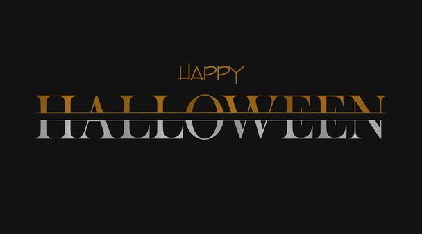 Halloween. Creative text in business style on a gray background close up. - Foto, afbeelding