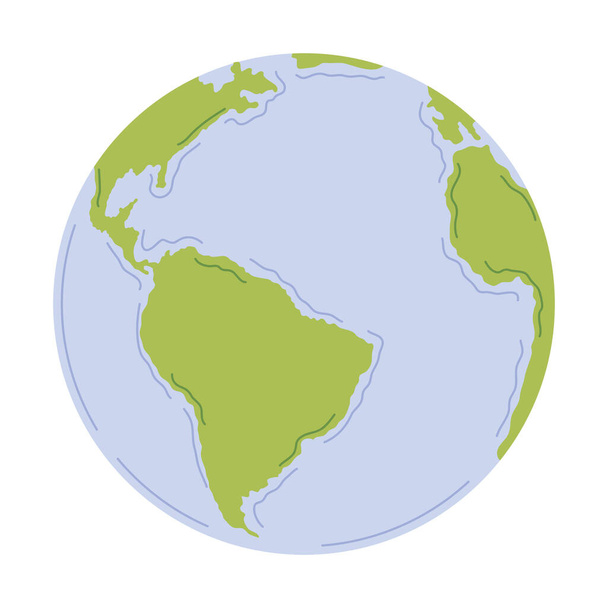 Икона экологии планеты Земля - Вектор,изображение