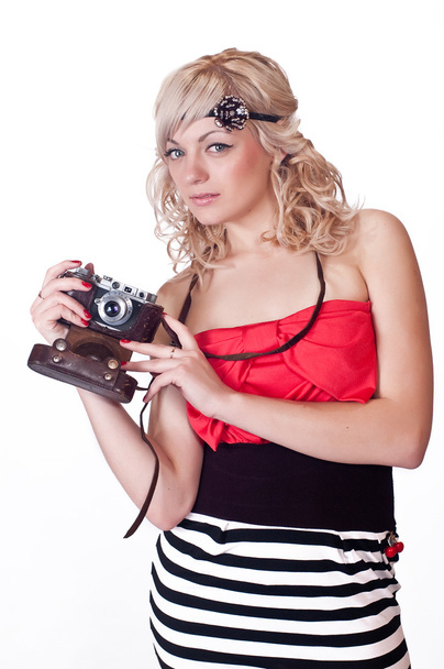  girl with  camera - Photo, Image
