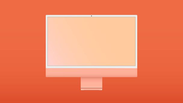 Realistische computer monitor met leeg scherm. Computerscherm geïsoleerd. Desktop moderne computer mock up. Modern browser window design. Vectormodel. - Vector, afbeelding