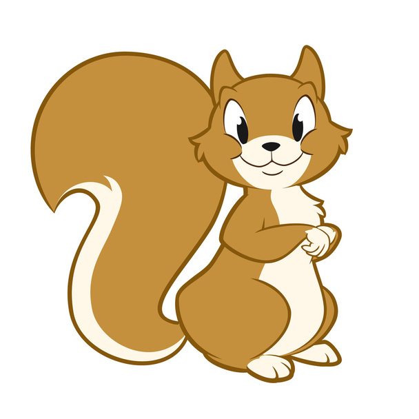 kreskówka wiewiórka - Wektor, obraz