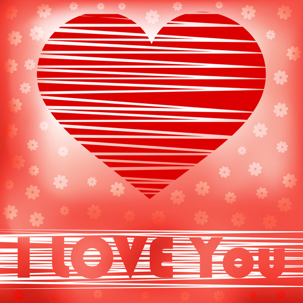 Αγάπη καρδιά αφηρημένη κάρτα - Διάνυσμα, εικόνα