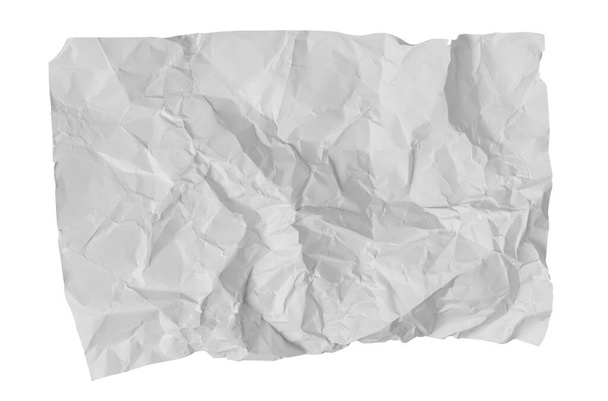 Crumpled sheet of paper isolated on white background. High quality photo - Φωτογραφία, εικόνα