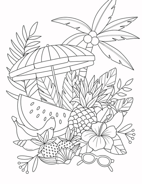 An ornaments image for relaxing activity.Coloring book,page for adults.Zen art style illustration for print.Poster design. - Photo, image