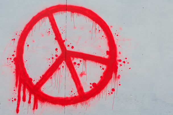 Peace symbol on wall - Photo, Image