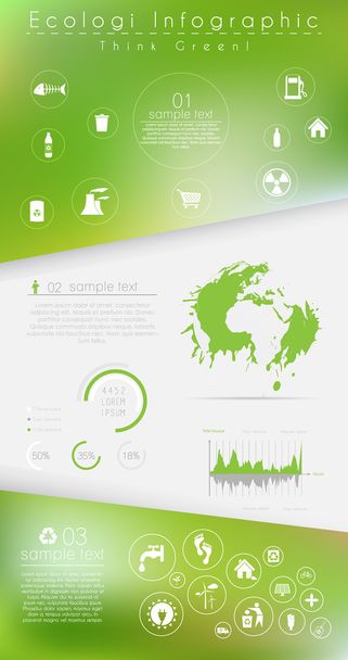 Ecology info graphics collection - Vector, Image
