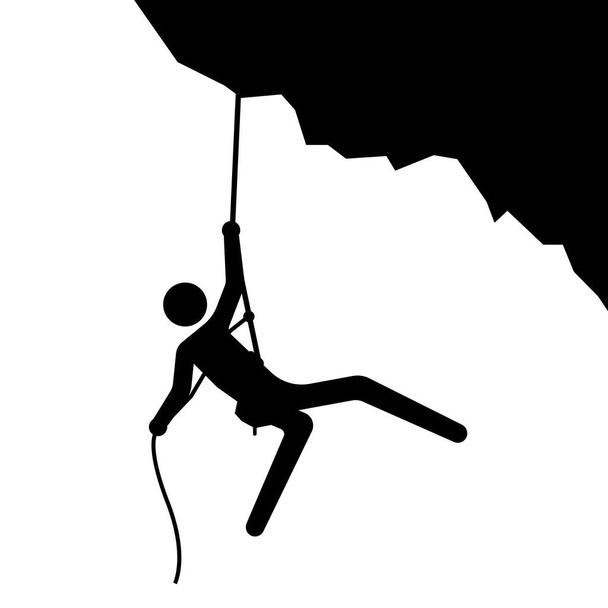 icona di arrampicata modello logo illustrazione vettoriale - Vettoriali, immagini