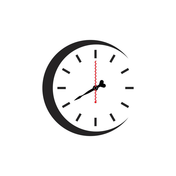 desenho de símbolo de ilustração de ícone de vetor de relógio - Vetor, Imagem