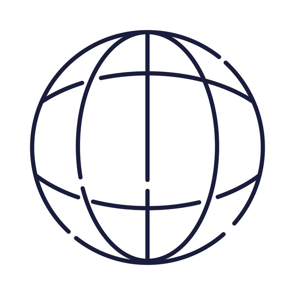 global sphere browser isolated icon - Vektor, Bild