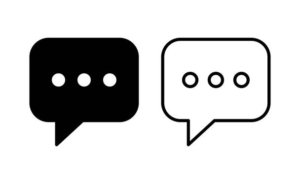 Chat icon vector for web and mobile app. speech bubble sign and symbol. comment icon. message - Vector, afbeelding
