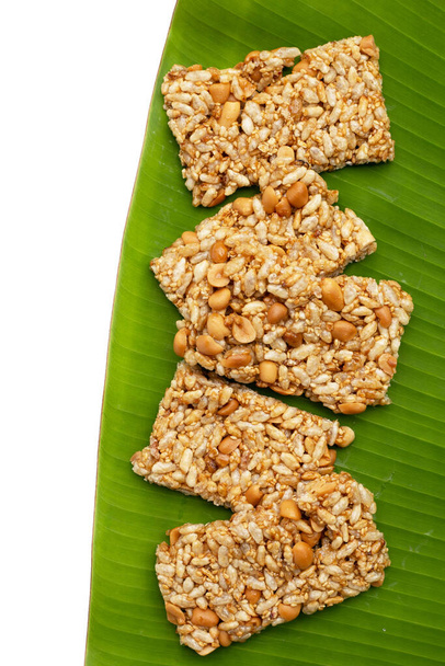 Krayasart, Thai crispy rice, peanut and sesame cereal bar - Photo, image