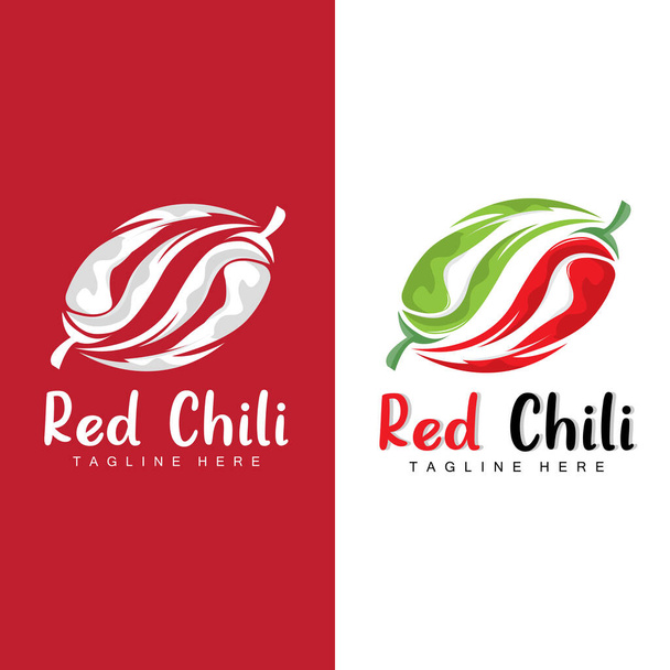 Logo de chile rojo, Vector de chiles picantes, Ilustración de Chili Garden House, Ilustración de la marca del producto de la compañía - Vector, Imagen