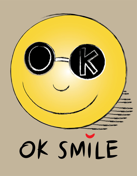Oke glimlach - Vector, afbeelding
