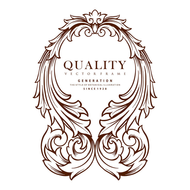 Frame Ellipse Ornate Silhouette Quality Vector illustrations for your work Logo, mascot merchandise t-shirt, stickers and Label designs, poster, greeting cards advertising business company or brands. - Διάνυσμα, εικόνα