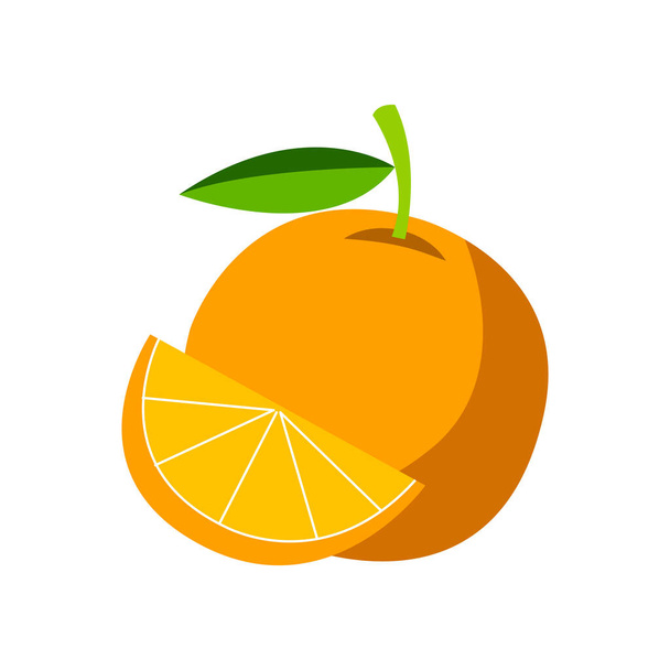 cute clipart pomarańczowy na wersji kreskówki - Wektor, obraz