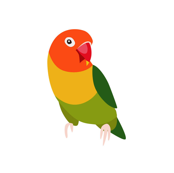 Print. Bright parrot. exotic bird. Beautiful parrot. Ara. - Vector, afbeelding