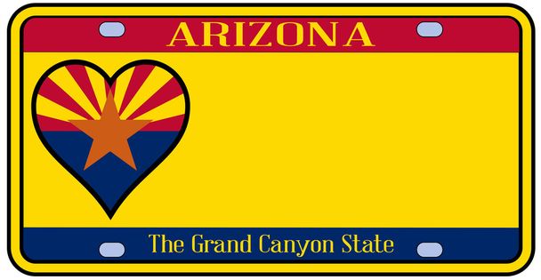 Placa de licencia del estado de Arizona
 - Vector, Imagen