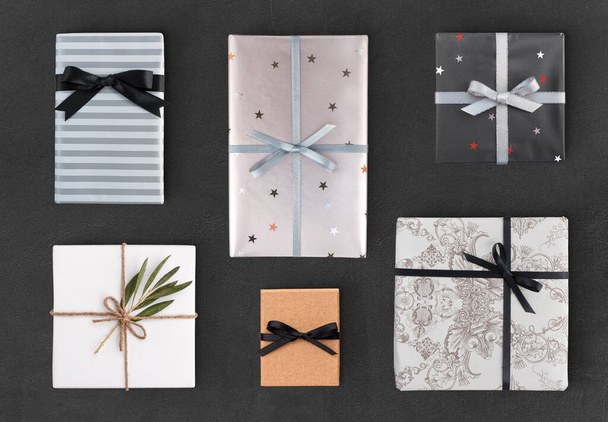 Christmas and New Year holiday set gift boxes - Foto, Imagem