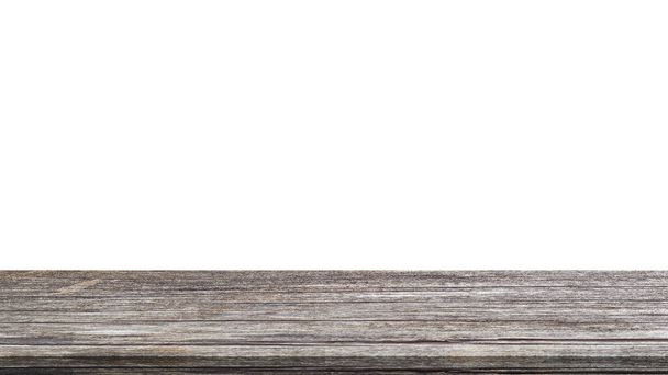 Деревянный стол для отображения или монтажа изделий на белом фоне. - Фото, изображение
