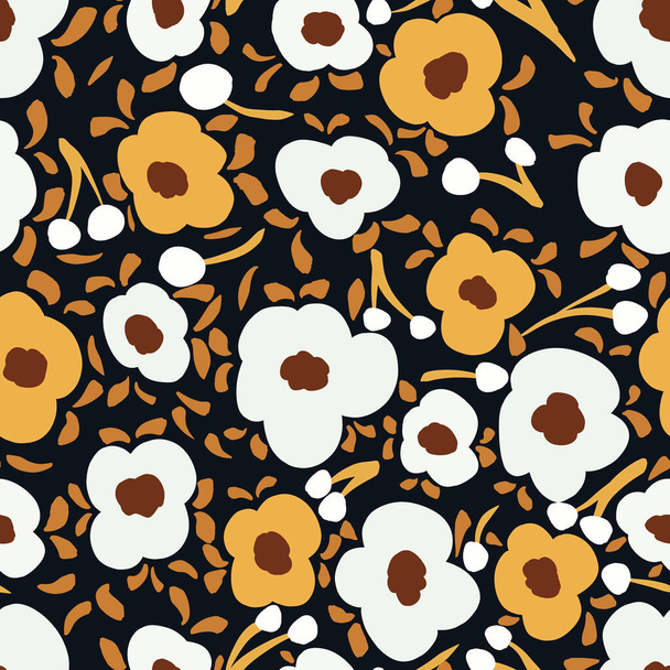 floral large seamless pattern. pattern with leaves and flowers - Photo, Image