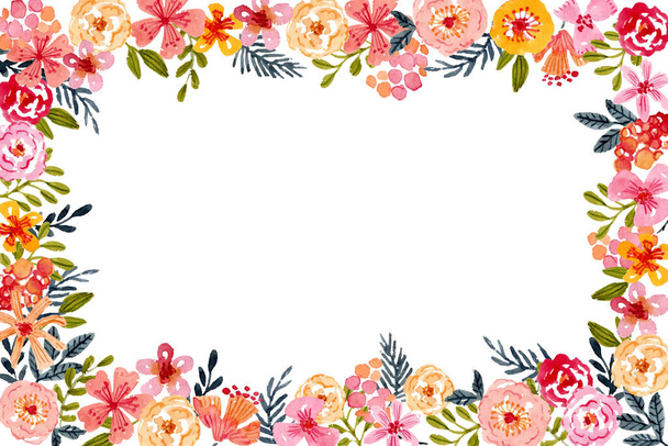 acuarela floral fondo vector diseño ilustración - Vector, imagen