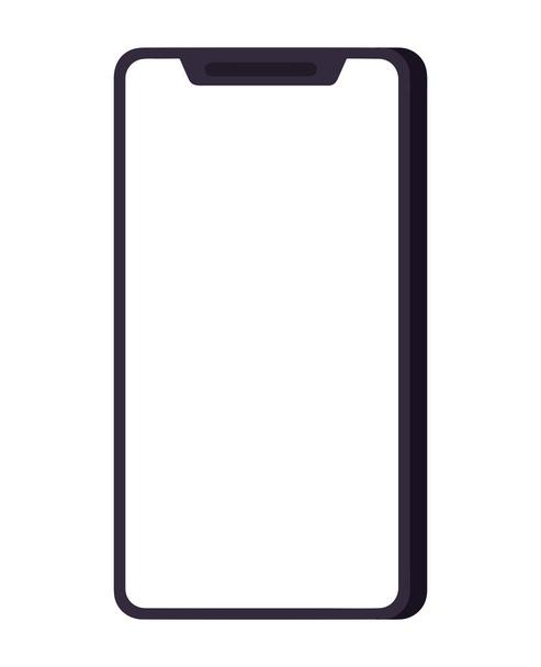diseño de teléfono negro sobre blanco - Vector, imagen