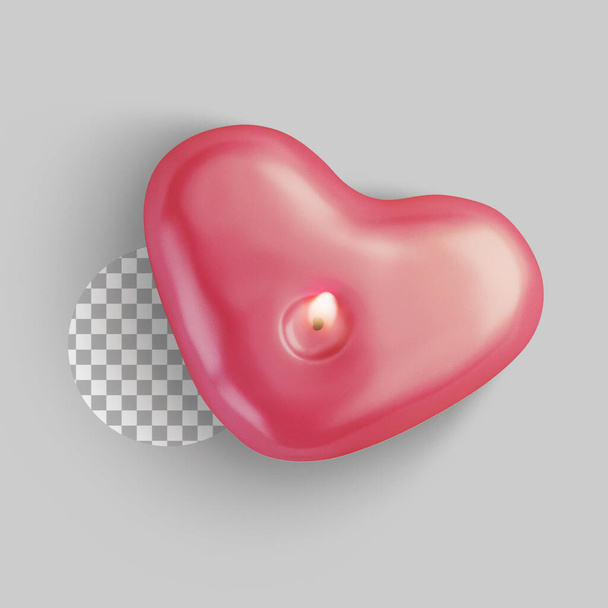 Perfect item voor liefde concept met hart kandelaar. - Foto, afbeelding
