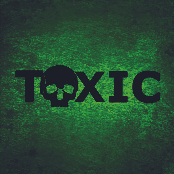 Toxic background with skull - Foto, Bild