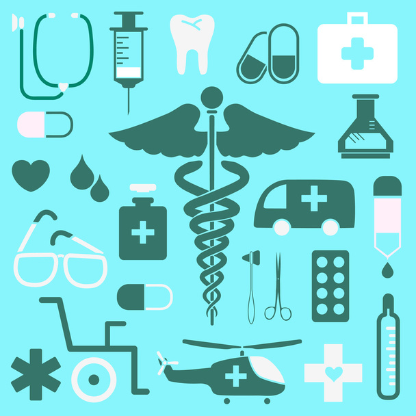 Medical icons set great for any use. Vector EPS10. - Vector, Image