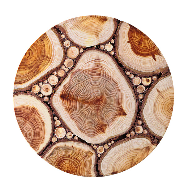  dekorativní dřevěný panel izolovaných na bílém - Fotografie, Obrázek