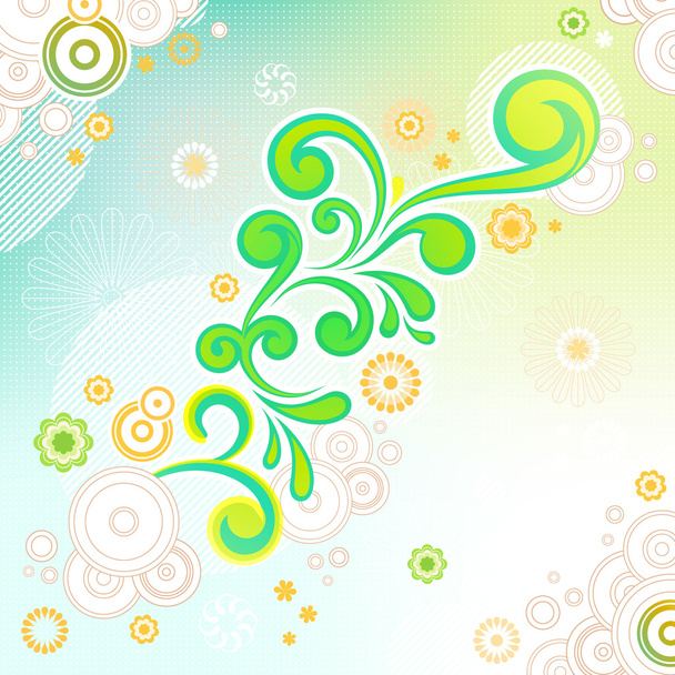 Abstract swirl floral background in vector - Wektor, obraz