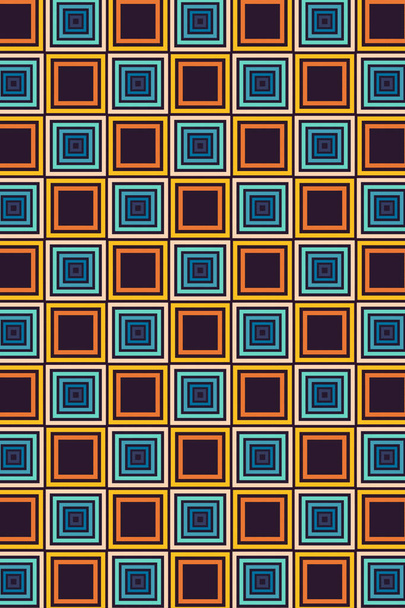 Colorful pattern in the 60s, 70s surface design, fabrics, paper, stationery, cards, banners, textiles - Zdjęcie, obraz