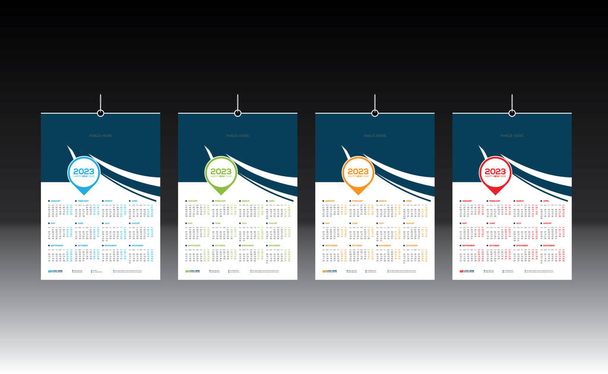 2023 disegno del calendario vettoriale della parete - Vettoriali, immagini