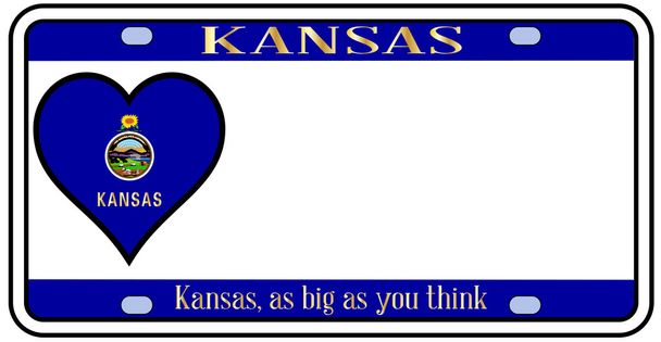 Kansas State License Plate - Vector, Image