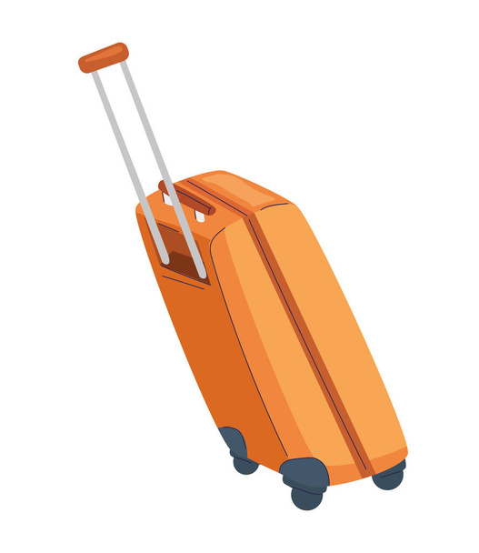 cestovní kufr s ikonou kola - Vektor, obrázek