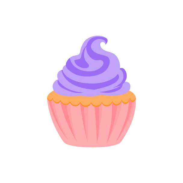 πάρτυ cupcakes Κρατήστε κέικ, πάρτι γενεθλίων, cupcakes διαφόρων γεύσεων, σοκολάτα, λεμόνι, μύρτιλο, βανίλια, γάλα, μικτά cupcakes φρούτων - Διάνυσμα, εικόνα