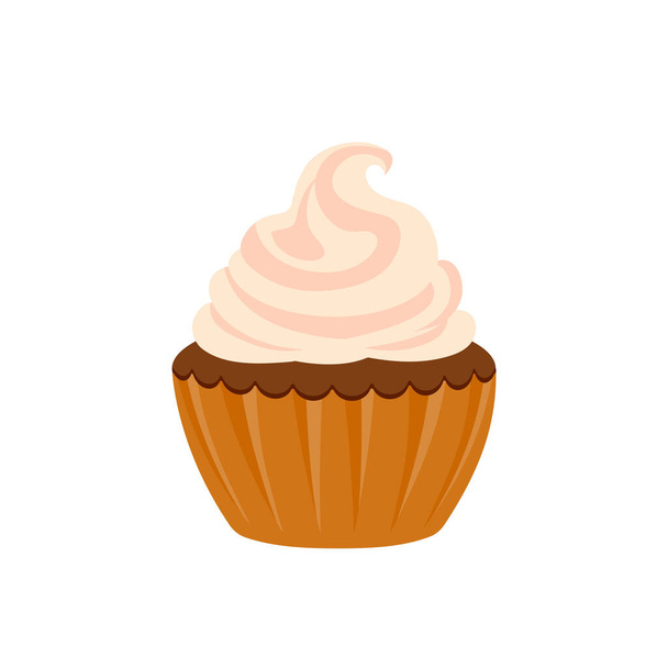 cupcakes de fête Gardez gâteaux, fêtes d'anniversaire, cupcakes de différentes saveurs, chocolat, citron, myrtille, vanille, lait, cupcakes aux fruits mélangés - Vecteur, image