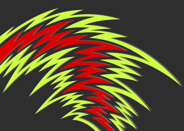 Fond abstrait avec motif de pointes courbes en gradient - Vecteur, image