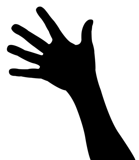 Lady hand silhouette vector - Vector, Image