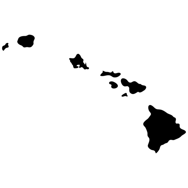 Χάρτης του ΗΠΑ κράτος της Χαβάης - Διάνυσμα, εικόνα