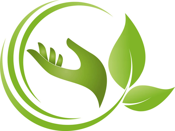 Hojas, planta, jardinero, bienestar, naturópata, logotipo - Vector, imagen