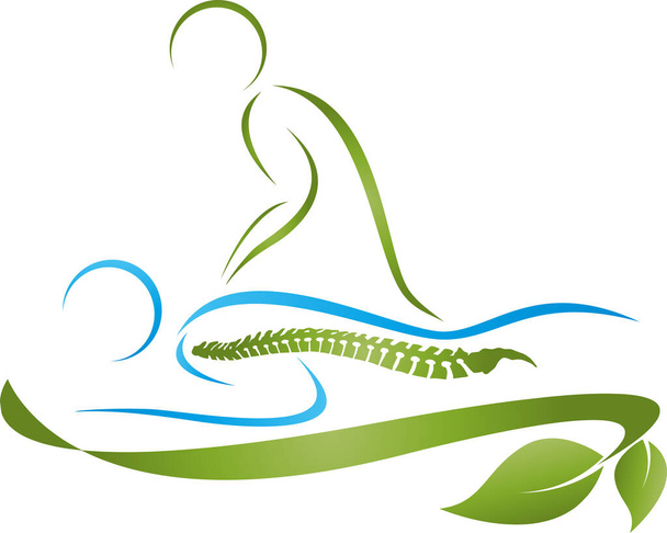 Orthopädische, physikalische Therapie, Massage, Chiropraktiker-Logo - Vektor, Bild